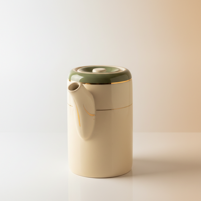 The Bridgwood Pot — detail view, textured surface and elegant spout
