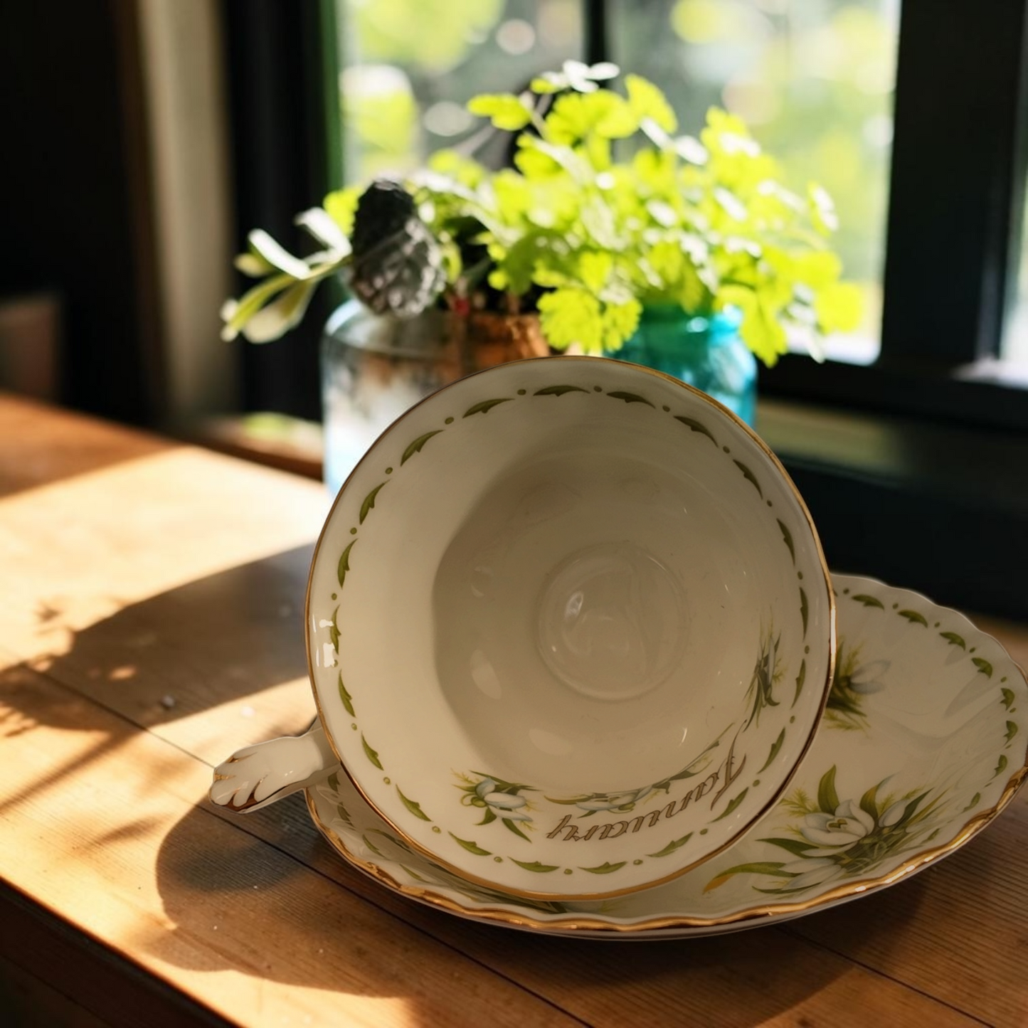 The January Snowdrop Cup — detail view, delicate form and considered surface