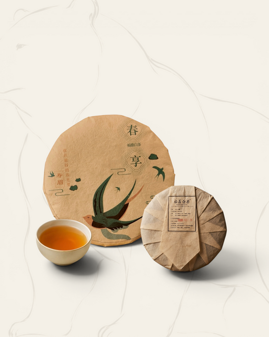 Fuding white tea cake pressed disc — single-origin white tea from Fujian